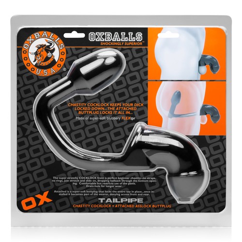 OxBalls Tailpipe Chastity Cock-Lock with Buttplug - Ultimate Control