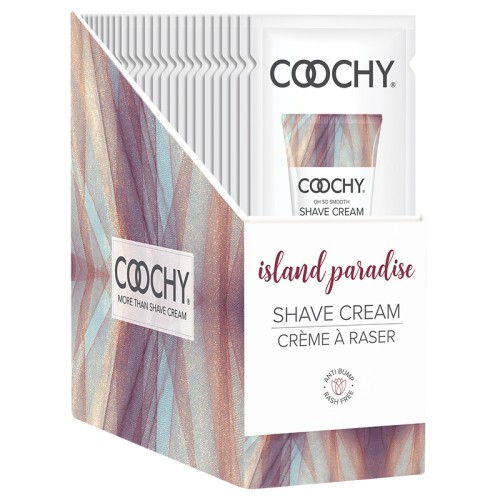 Crema de Afeitar Coochy Island Paradise Exhibidor de 24 Paquetes