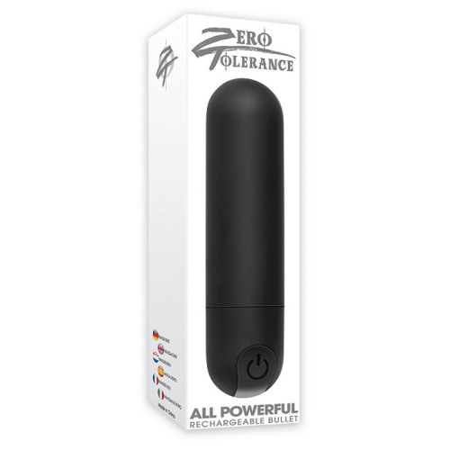 Vibrador Bullet Recargable De Alto Poder Zero Tolerance