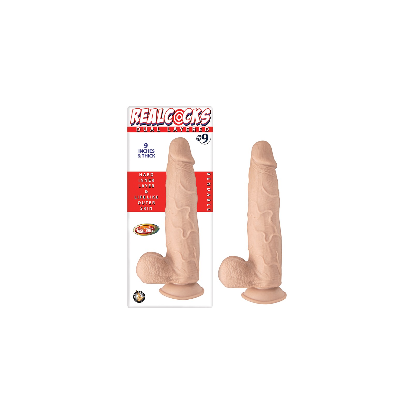 Dildo Doble Capa Realcocks 9 Pulgadas Grueso