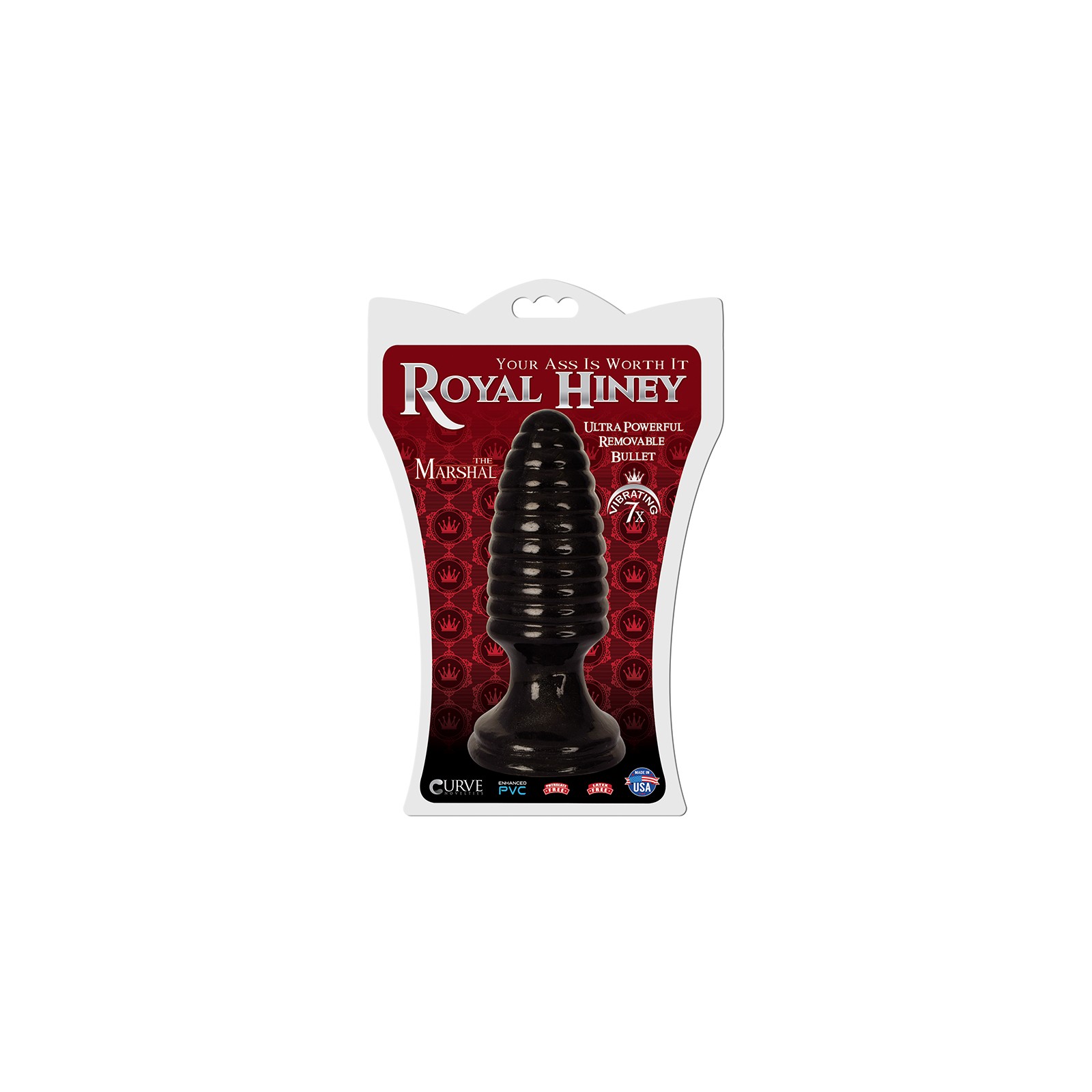 Curve Toys Royal Hiney Vibrating Anal Plug - Black