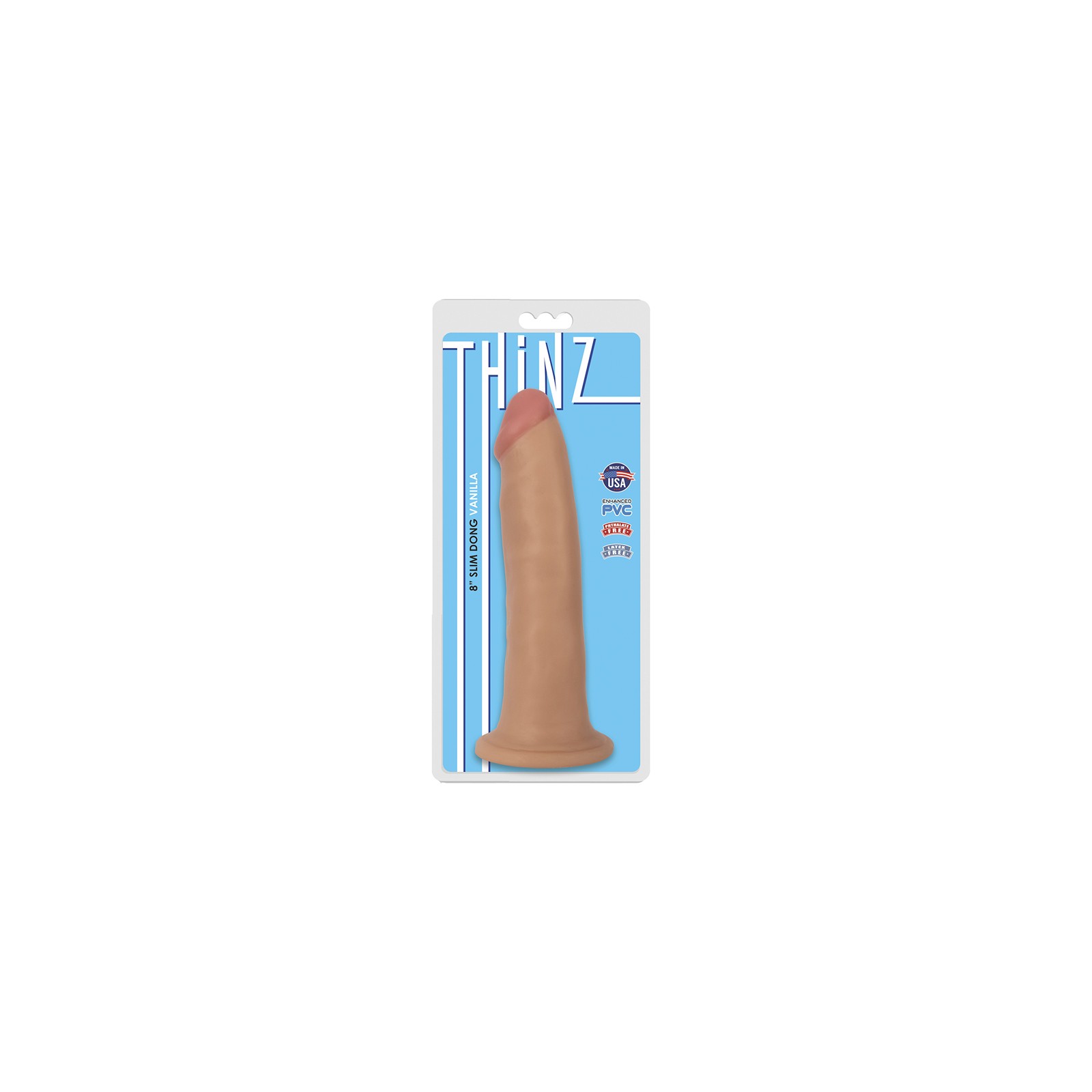 Curve Toys Thinz Slim Dildo 8 in. with Suction Cup