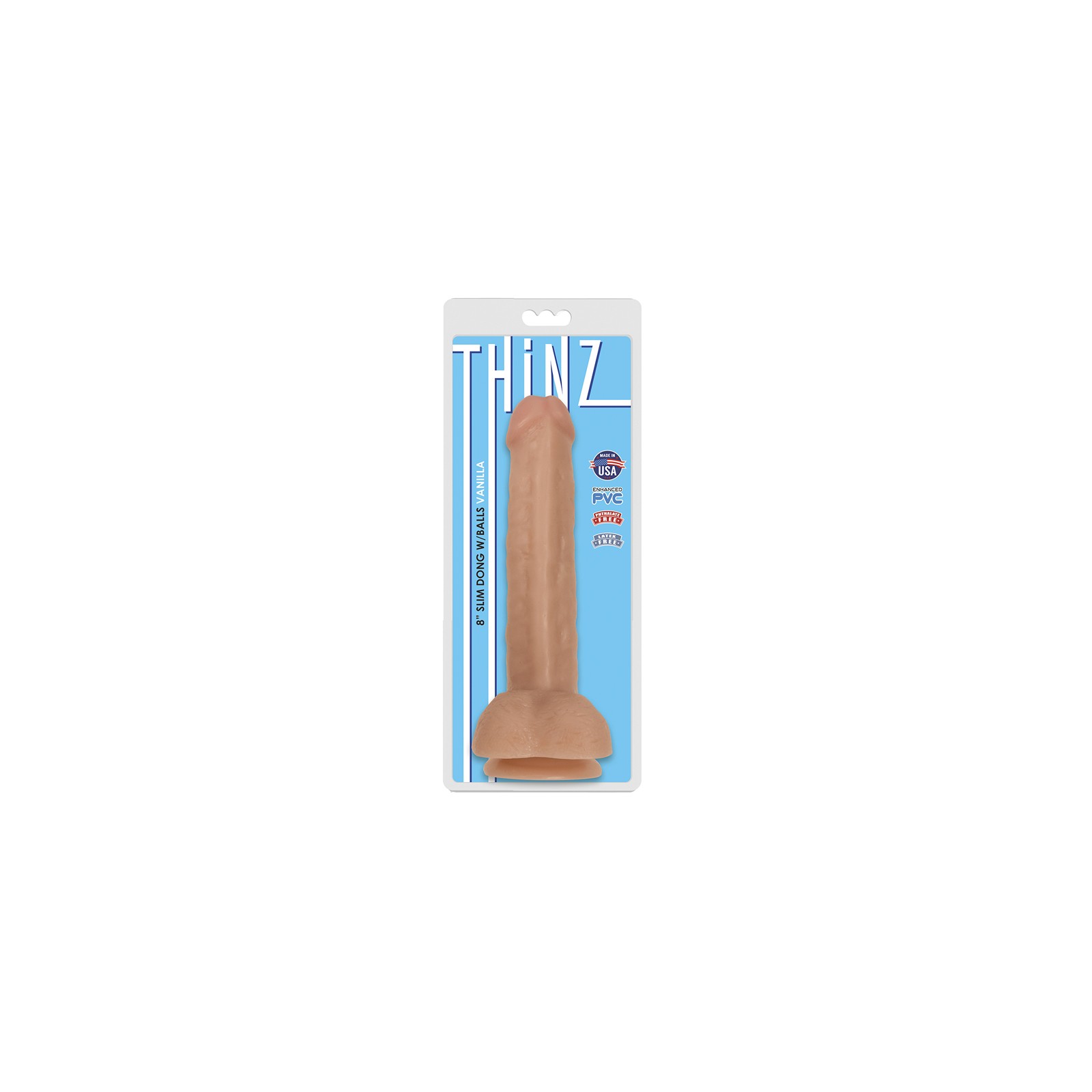 Dildo Slim Curve Toys con Bolas - Beige