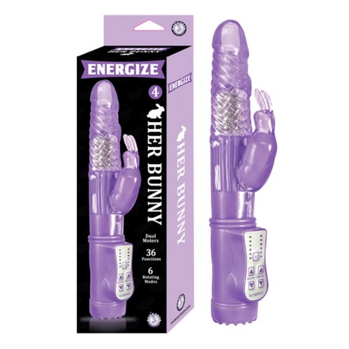 Energize Her Bunny Waterproof Vibrator Purple