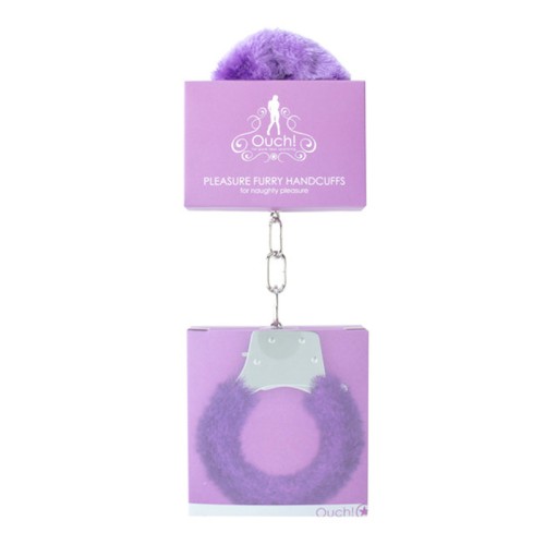 Ouch! Furry Handcuffs with Quick Release Purple