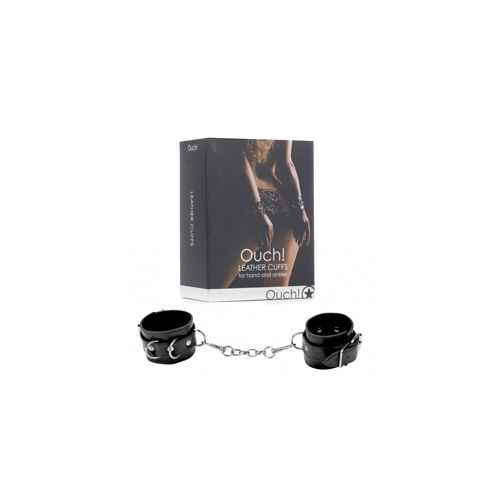 Mancuernas de Cuero Ajustables Ouch! - Accesorios de Bondage Premium