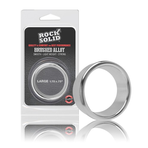 Rock Solid Brushed Alloy Large Cock Ring