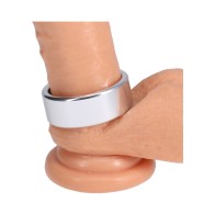 Rock Solid Brushed Alloy Large Cock Ring