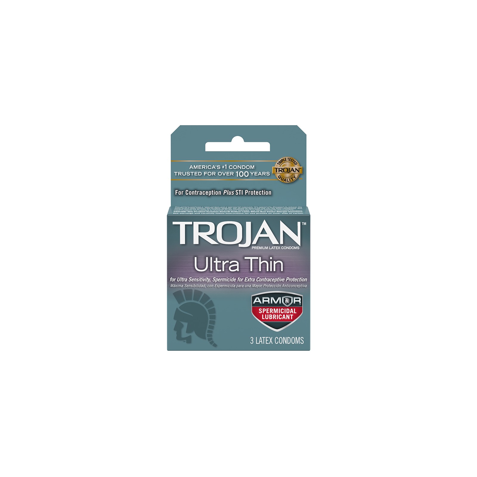 Condones Trojan Ultra Thin Armor Spermicida