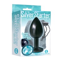 The 9's Silver Starter Bejeweled Stainless Steel Plug