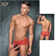 Male Power Micro Mini Hose Shorts Red Small