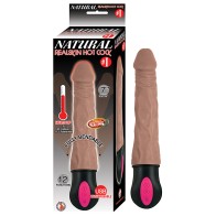 Natural Realskin Hot Cock #1 Fully Bendable Vibrator Brown