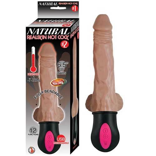 Dildo Natural Realskin Hot Cock #2 Totalmente Flexible 12 Funciones