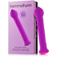 Vibrador FemmeFunn Diamond Wand Recargable para Placer Extremo