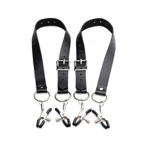 Labia Spreader Straps with Clamps - Master Series