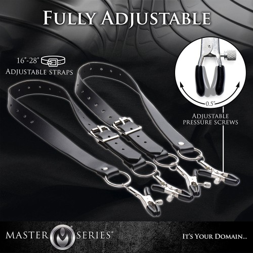 Labia Spreader Straps with Clamps - Master Series