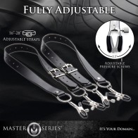 Labia Spreader Straps with Clamps - Master Series