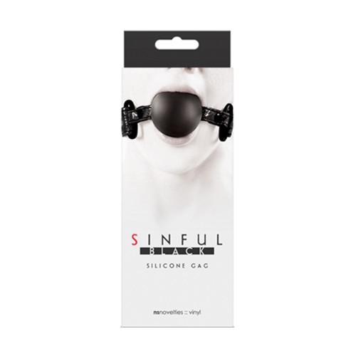 Gag de Silicona Suave Sinful - Negro