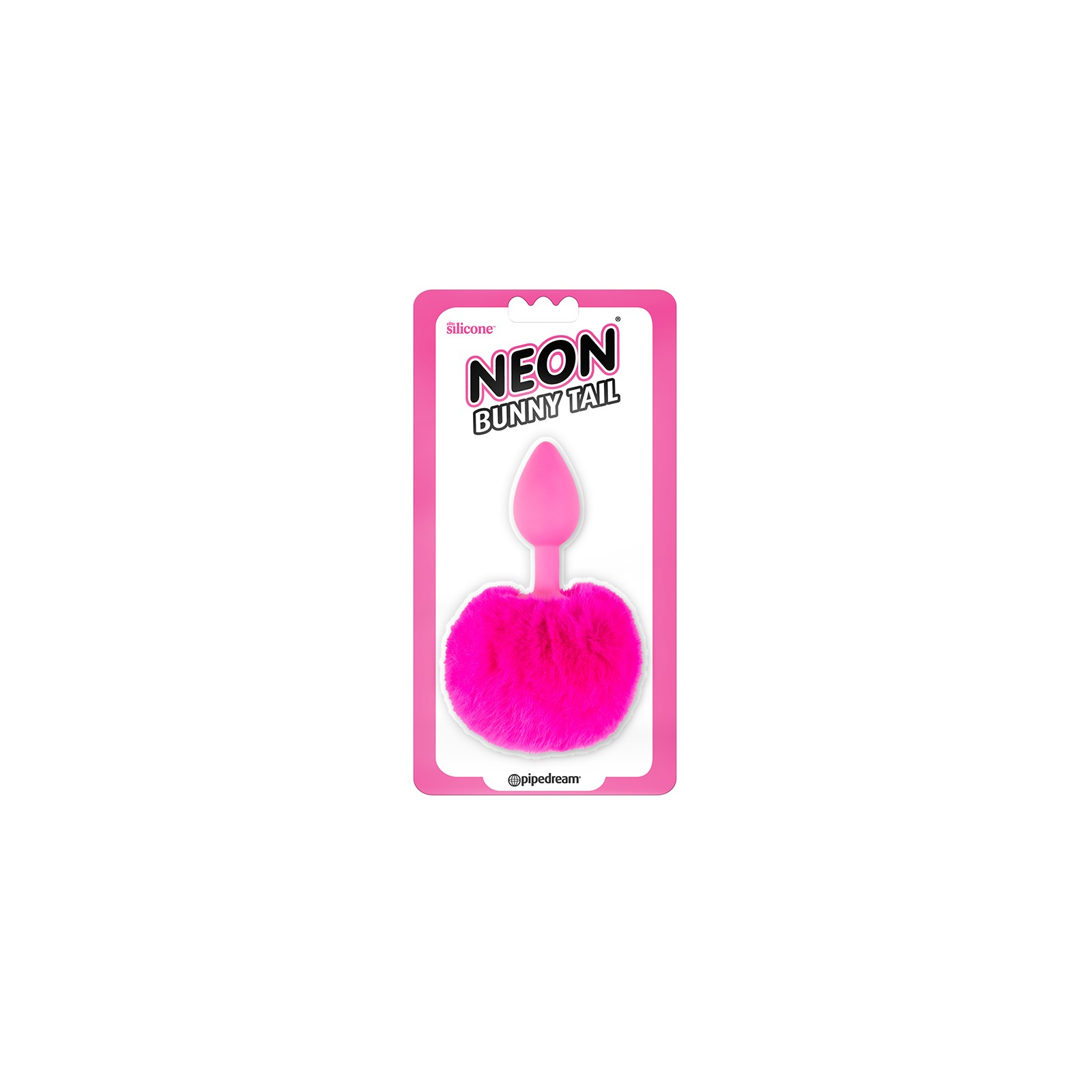 Pipedream Neon Bunny Tail Anal Plug Pink