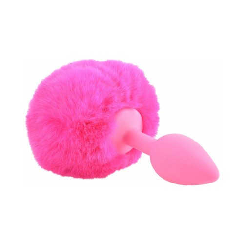 Pipedream Neon Bunny Tail Anal Plug Pink