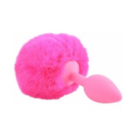 Pipedream Neon Bunny Tail Anal Plug Pink