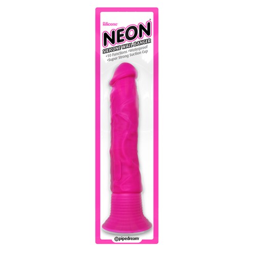 Dildo Vibrador Pipedream Neon Silicone Wall Banger de 7.5 Pulgadas