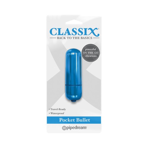 Pipedream Classix Pocket Bullet Vibrator Blue