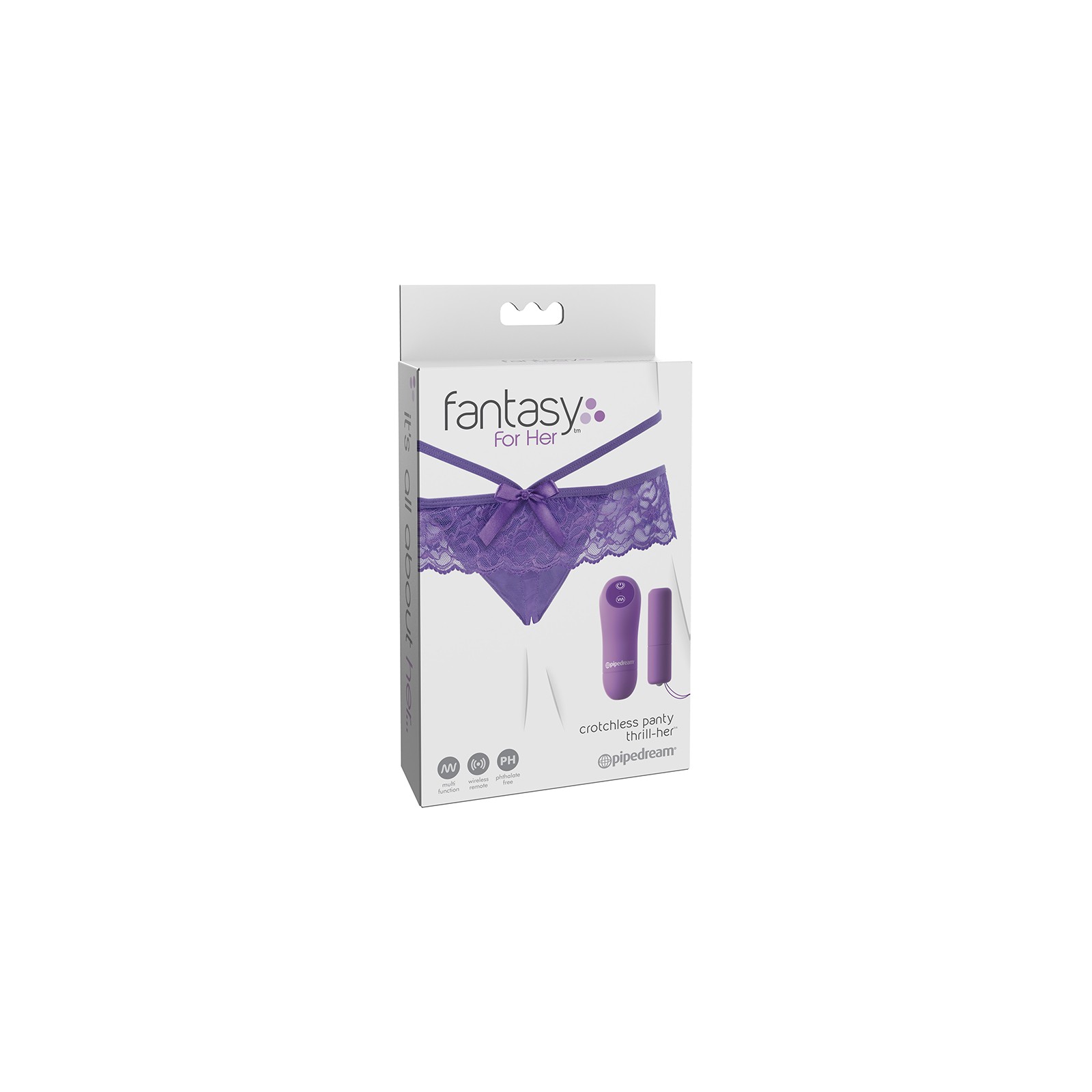 Pipedream Fantasy For Her Crotchless Panty with Vibrator