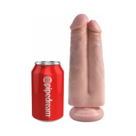 Dildo Doble Pipedream King Cock 7 in. con Ventosa Beige - Doble Placer