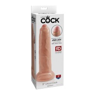 Dildo Realista King Cock con Capuchón Móvil