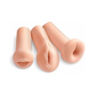 PDX 3-Piece Stroker Set with Realistic Textures