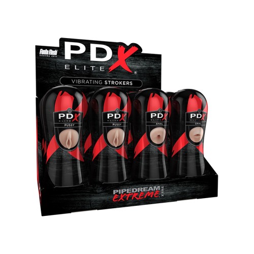 PDX Elite Vibrating Stroker Display 12-Pack