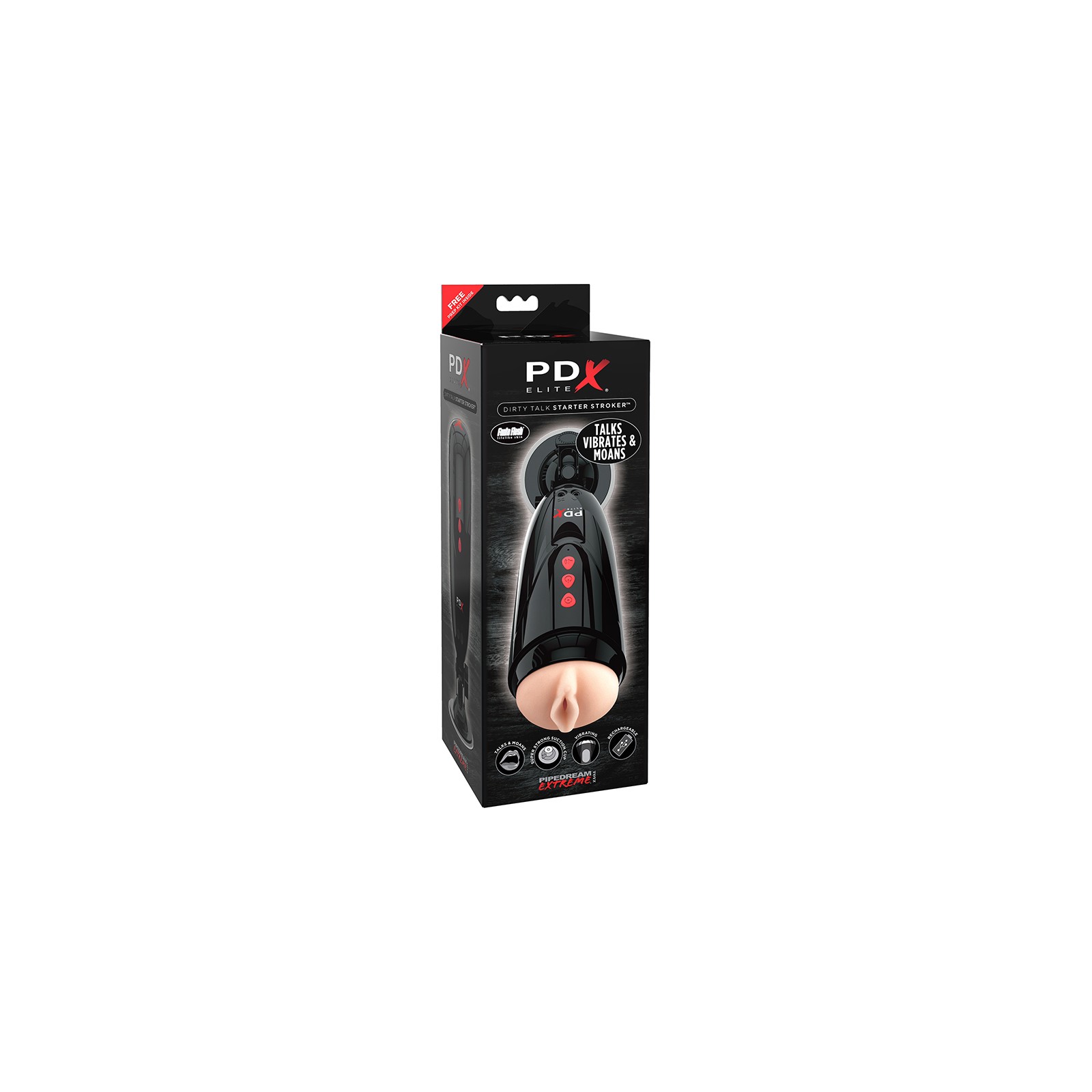 PDX Elite Dirty Talk Vibrating Stroker