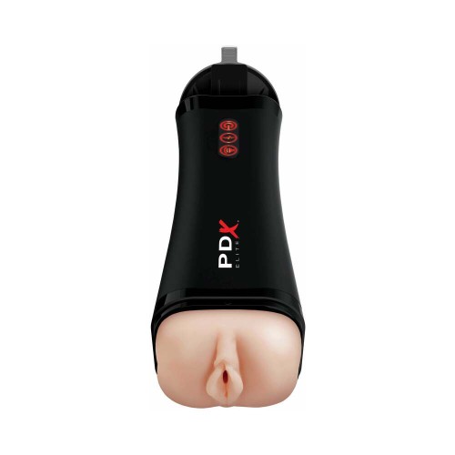 PDX Elite Talk-Back Rechargeable Vibrating Super Stroker