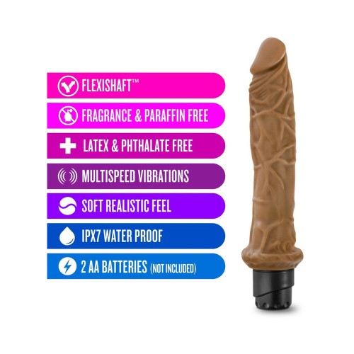 Dildo Vibrador Realista Dr. Skin Vibe 8 Tono Chocolate