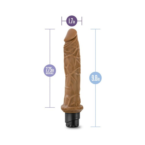 Dildo Vibrador Realista Dr. Skin Vibe 8 Tono Chocolate