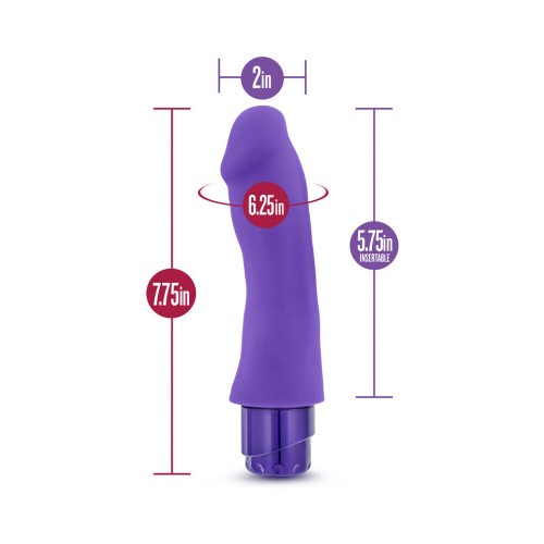 Luxe Marco Dildo Vibrante de Silicona 7.75 Pulgadas Púrpura