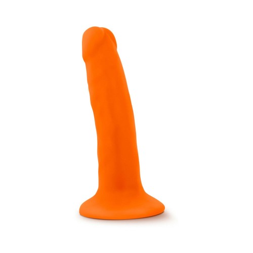 Dildo Doble Densidad Neo de 6 in. Naranja Neón