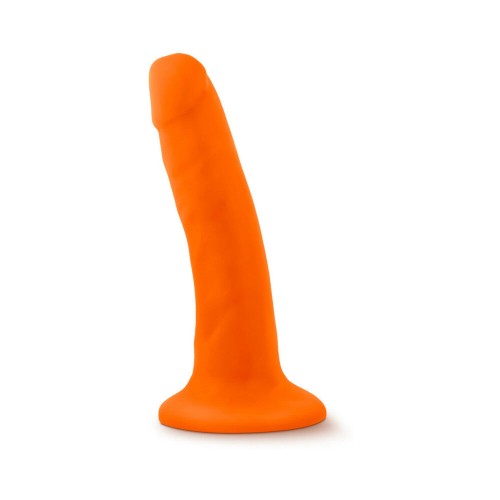 Dildo Doble Densidad Neo de 6 in. Naranja Neón