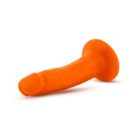 Dildo Doble Densidad Neo de 6 in. Naranja Neón