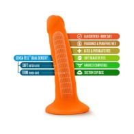 Dildo Doble Densidad Neo de 6 in. Naranja Neón