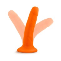 Dildo Doble Densidad Neo de 6 in. Naranja Neón