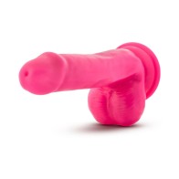 Dildo Dual Density 6 in. Rosa Neón