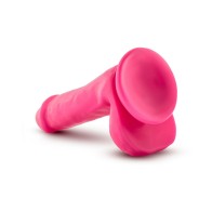 Dildo Dual Density 6 in. Rosa Neón