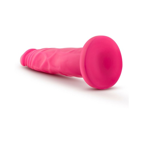 Dildo de Doble Densidad Neo de 7.5 in. en Rosa Neón