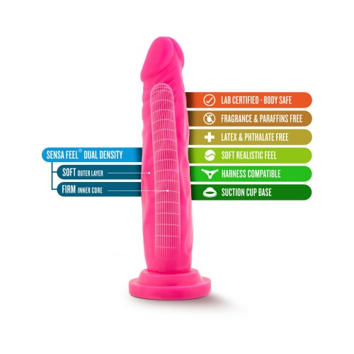 Dildo de Doble Densidad Neo de 7.5 in. en Rosa Neón