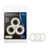 Performance VS2 Silicone Cockrings 3-Pack Small White