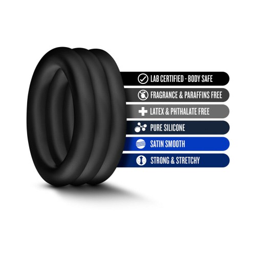 Performance VS2 Silicone Cockrings 3-Pack Small