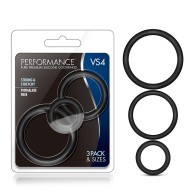 Cockrings Premium de Silicona Performance VS4 3-Pack - Negro