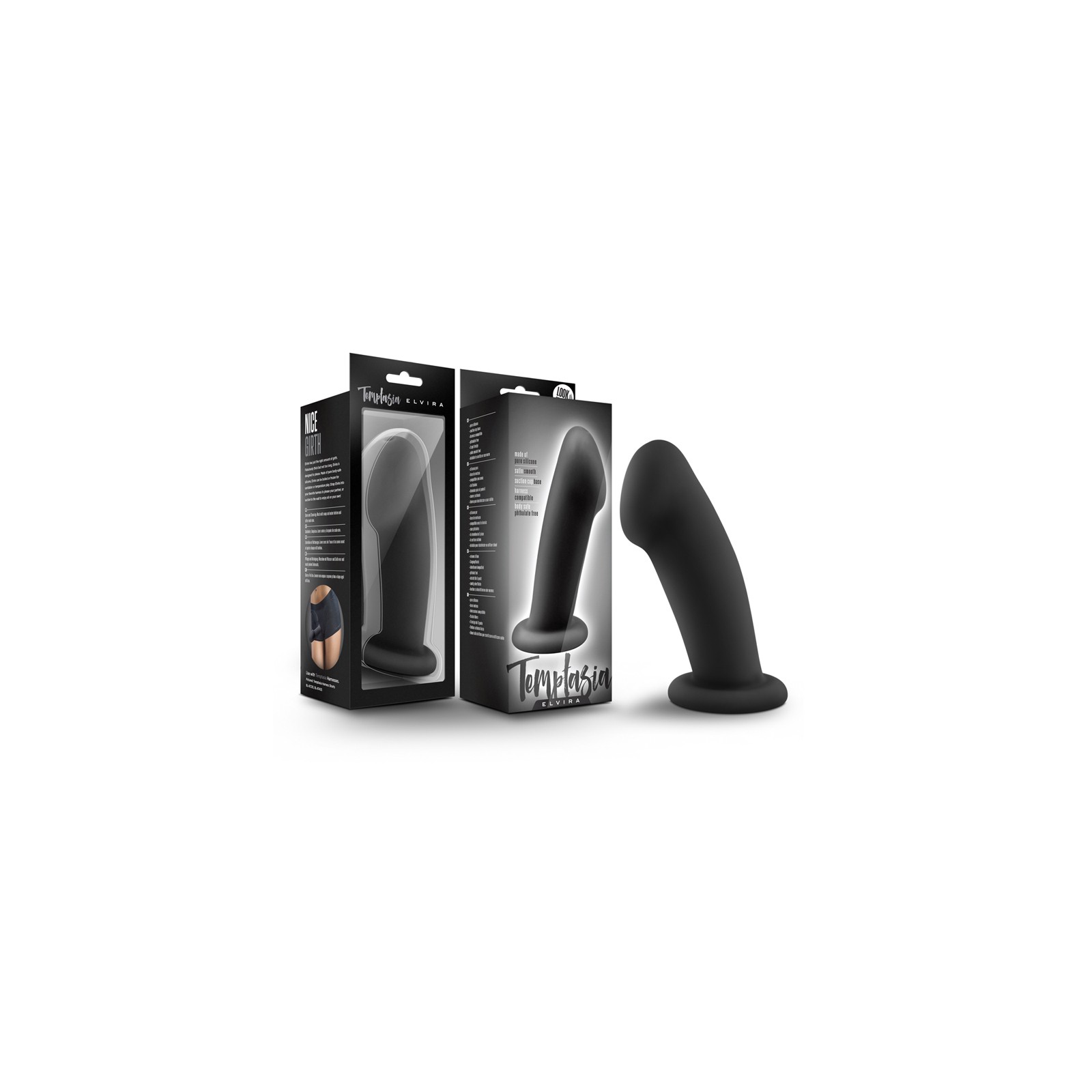 Dildo de Silicona Elvira 6 in. Negro